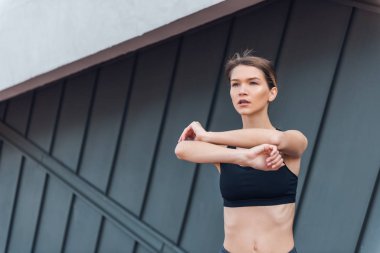 Güneşli bir günde ellerini gökyüzüne doğru uzatan sporcuların düşük açılı görüntüsü.