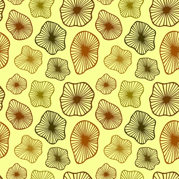 Patrón Sin Costuras Ilustración Floral Abstracta Vector Dibujo Mano — Vector de stock