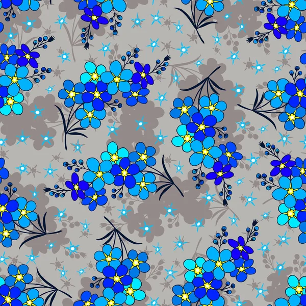 Unutma beni çiçekleri pürüzsüz desen. Vektör çizimi. el çizimi