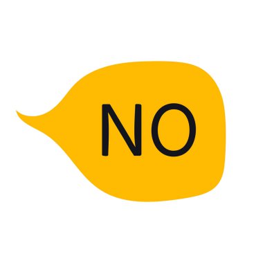 Hayır, kart. Vektör illüstrasyon eps10