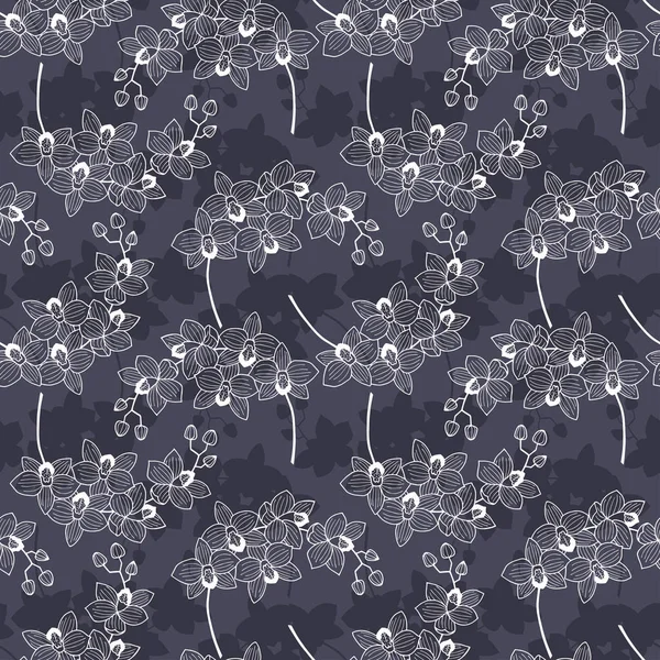 Orkide çiçekleri pürüzsüz desen. Vectron illüstrasyon eps10