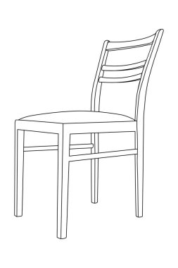 Yumuşak koltuklu bir sandalye. eps10 vektör stok illüstrasyonu