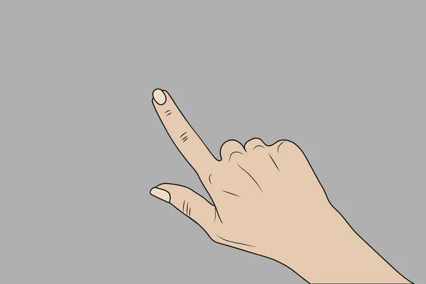 Kvinnlig Höger Hand Fingerpunkter Eps10 Vektor Stock Illustration — Stock vektor