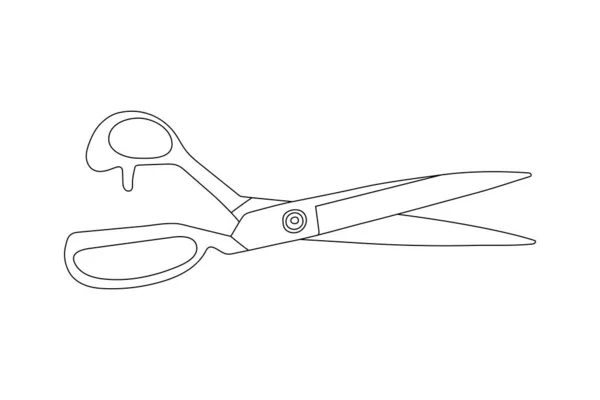 Ciseaux Ouverts Pour Coupe Illustration Vectronique Eps10 — Image vectorielle