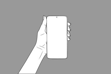 Açık ekran ile akıllı telefon tutan kişi