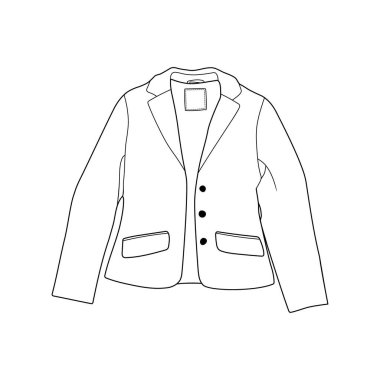 Beyaz arka plan üzerinde izole ceket