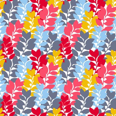 Renkli yapraklı pürüzsüz desen