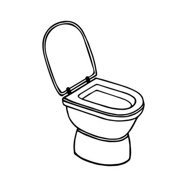 Modern tuvalet tasarımı beyaz arkaplanda izole edildi 