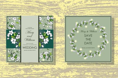 Bir dizi şık dekoratif kart tasarımı 