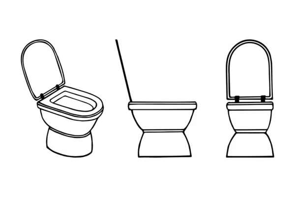 Design Toilette Moderno Isolato Sfondo Bianco — Vettoriale Stock