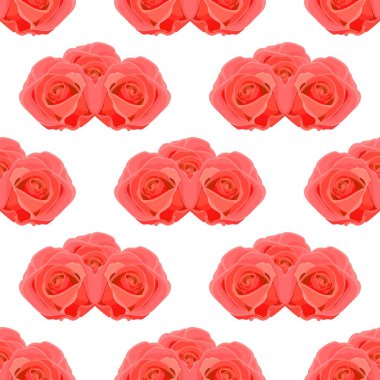 Gül desenli kusursuz çiçek deseni