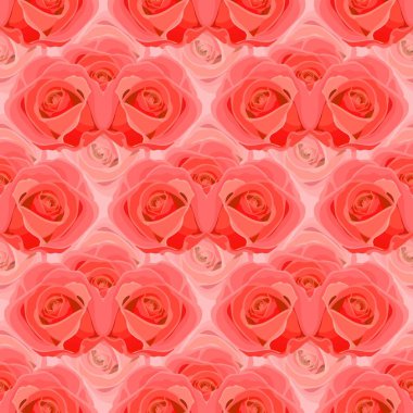 Gül desenli kusursuz çiçek deseni