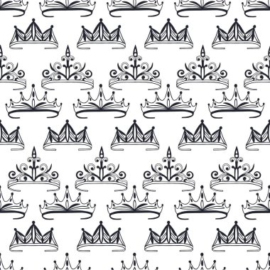 Taçlı kusursuz desen