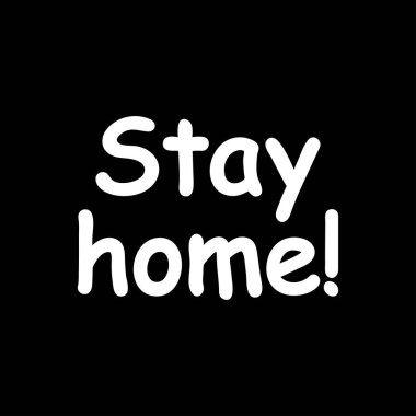 Ev posteri, covid19 konsepti.