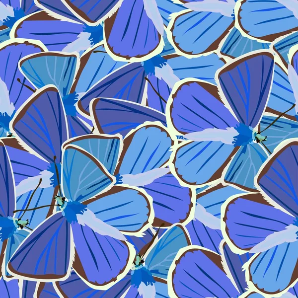 Patrón Brillante Sin Costuras Con Mariposas — Vector de stock