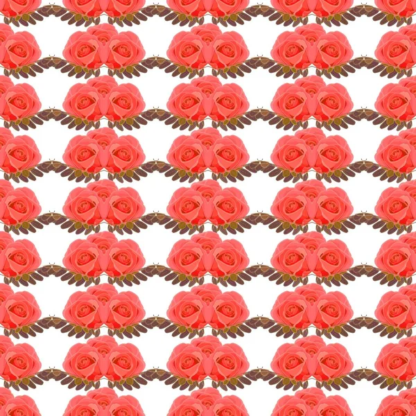 Motif Floral Sans Couture Avec Des Roses — Image vectorielle