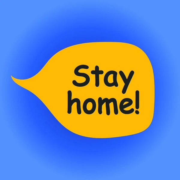 Stay Home Poster Covid19 Concept — Stock Vector