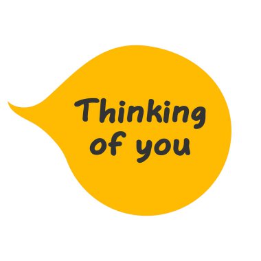 Seni düşünüyorum. Kart. Vektör illüstrasyon eps10 