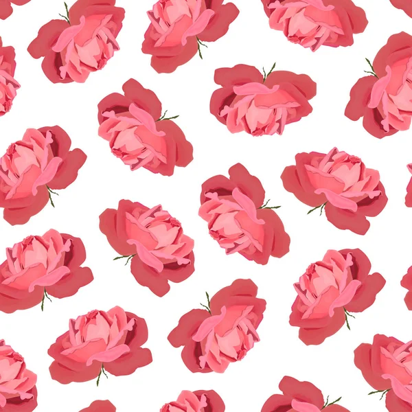 美しい赤いバラのセット — ストックベクタ