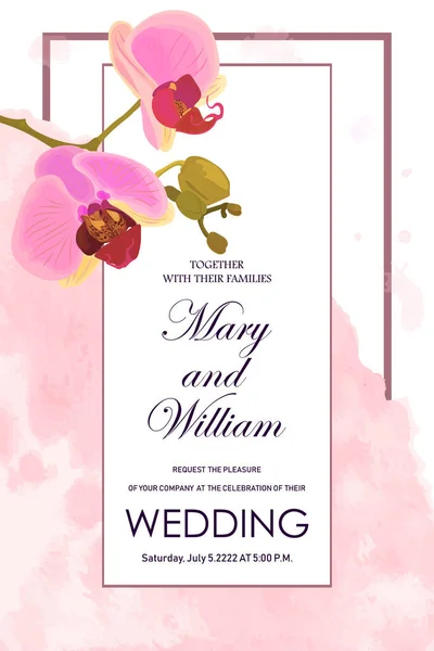 Çiçek desenli düğün kartı.