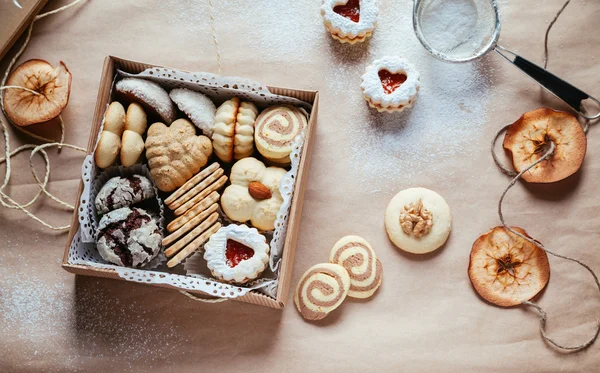 Çeşitli Noel kurabiyeleri — Stok fotoğraf