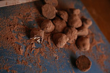 lezzetli çikolata truffles