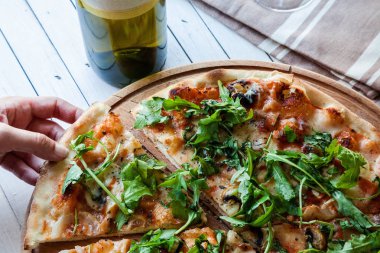 Lezzetli İtalyan pizzası