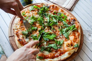 Lezzetli İtalyan pizzası