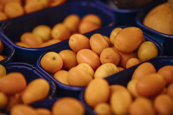 Fresh Kumquat In Boxes — Stock Photo, Image