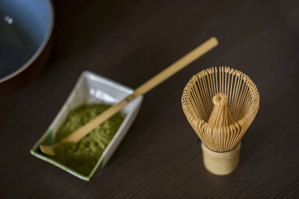 Matcha Powder in A Bowl — стоковое фото