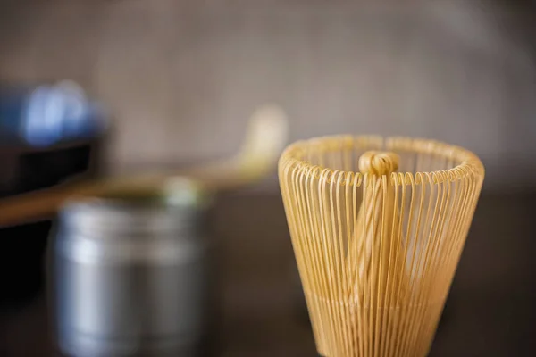 Matcha pó Wisk — Fotografia de Stock