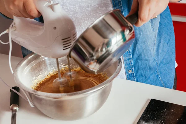 Mixing Muffin Cake Mixture — Stock Photo, Image
