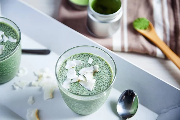 Matcha Chia puding