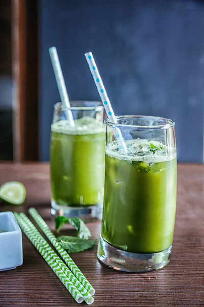 Matcha Mint Iced Tea — Stok Foto