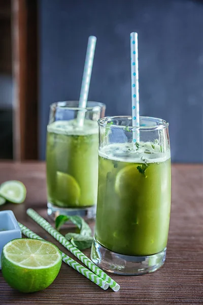 Tè freddo alla menta Matcha — Foto Stock