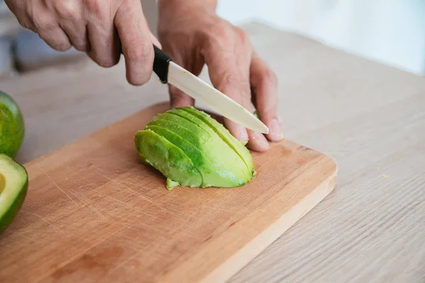 Avocado Being Cut — Stock Photo, Image