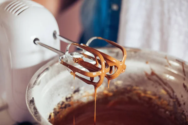 Finished Mixing Muffin Cake Mixture — Stock Photo, Image