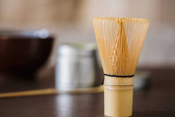 Matcha in polvere Whisk — Foto Stock
