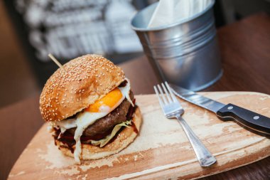 Lezzetli yumurta Burger