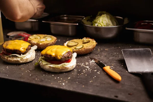 Pyszne, zdrowe warzywko Burger — Zdjęcie stockowe