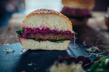 Lezzetli sağlıklı vejetaryen Burger