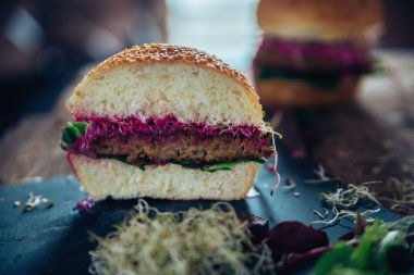 Lezzetli sağlıklı vejetaryen Burger