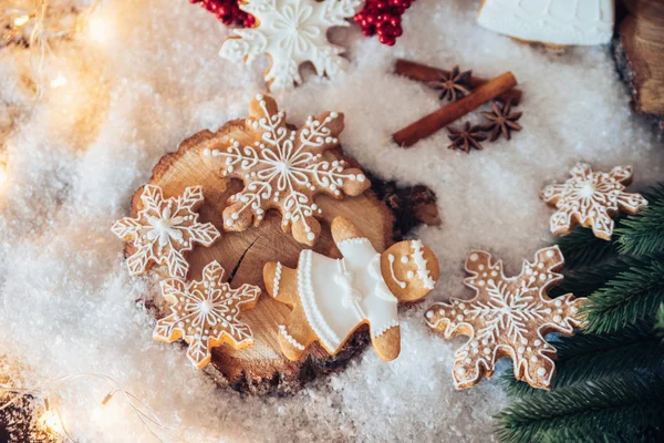 Пряники печиво Різдвом — стокове фото