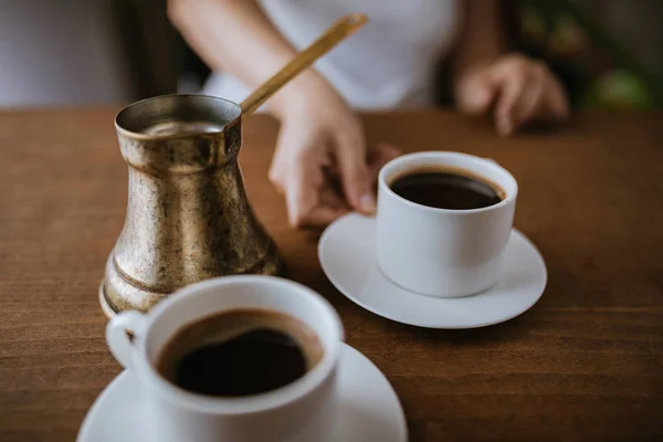 Frisk tyrkisk kaffe - Stock-foto