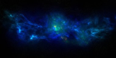 Samanyolu. Parlayan galaksi. Yıldızlı açık alan