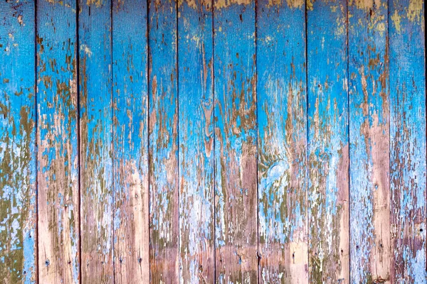 Textura de uma velha tábua de madeira com tinta azul vintage. Fundo de madeira envelhecido em azul — Fotografia de Stock