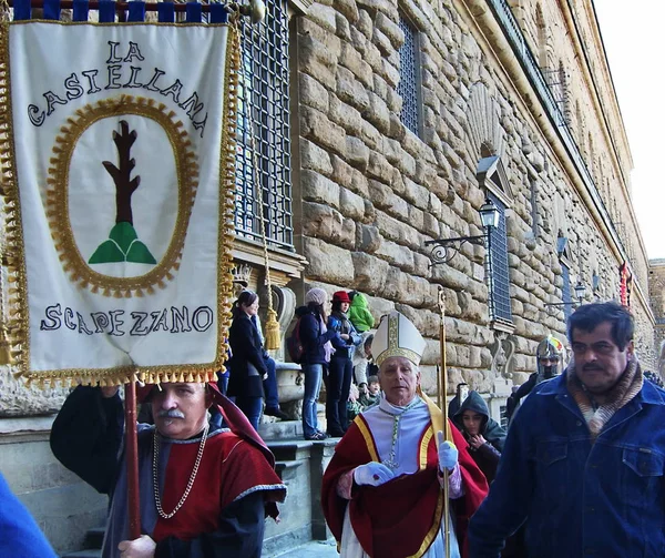 Έφιππη των μάγων, παραδοσιακή φλωρεντίνικη γιορτή των Θεοφανείων, Ιταλία — Φωτογραφία Αρχείου