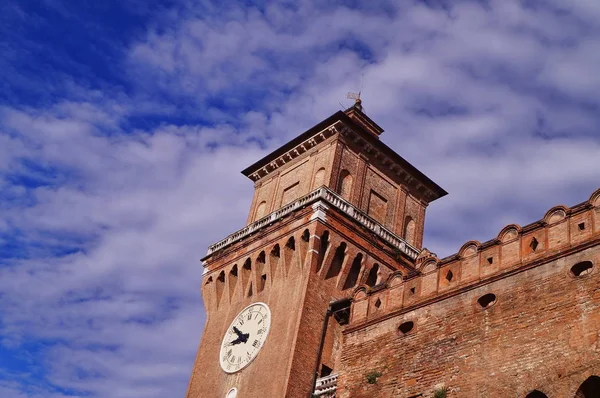 Detalj av Este slott, Ferrara — Stockfoto