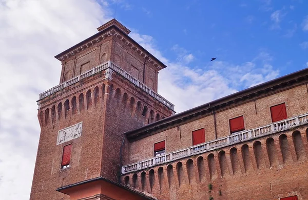 Detail památky Státního hradu Este Ferrara — Stock fotografie