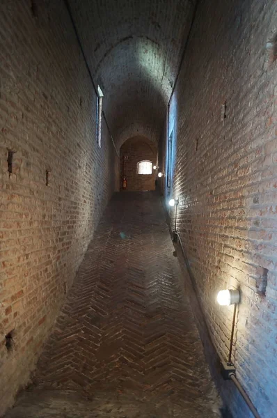 Untergrund der Burg estense in ferrara — Stockfoto